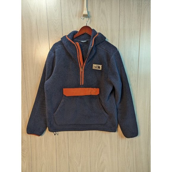 The North Face Other - The North Face Campshire Pullover Navy Green Center Pocket Sherpa Men’s Medium
